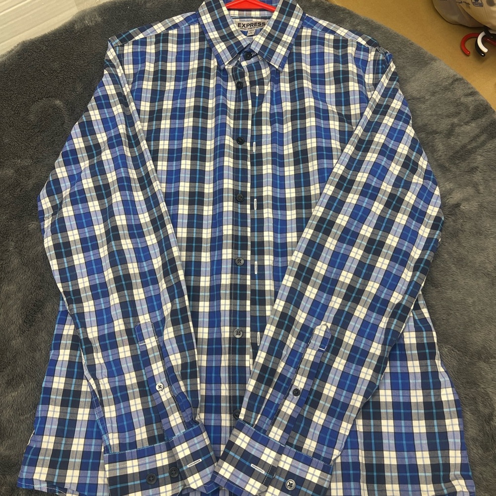Express Men’s Long Sleeve Dress Shirt Size Large